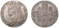 George II (1727-1760), Crown, 1743, roses in angles, edge decimo septimo (ESC 1667; S 3688). Good very fine,...