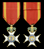 Spain, Kingdom, Royal and Military Order of St. Ferdinand, Knight’s breast badge, 35mm including suspension x...
