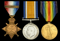 Three: Private J. H. Balkham, Rifle Brigade

1914 Star, with copy clasp (3900 Pte. J. Balkham. 2/Rif: Brig.);...