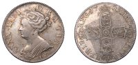 Anne (1702-1714), Shilling, 1703, second bust, vigo (ESC 1388; S 3586). About very fine, attractively toned 	...