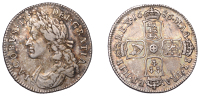 James II (1685-1688), Shilling, 1686 (ESC 765; S 3410). Small scratch on reverse, otherwise good fine, patchy...