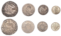 Charles II, Third Hammered issue, Groat, mm. crown, 1.94g/9h (ESC 322; N 2768; S 3324); together with Maundy...