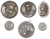 Miscellaneous, FRANCE, King and Queen of France, 1823, a pair of bronze uniface plaques by De Paulis, 100mm,...