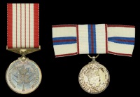 Pair: Anna F. Wootton

Canadian Centenary Medal 1867-1967, unnamed as issued, in case of issue; Jubilee 1977,...
