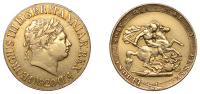 George III (1760-1820), New coinage, Sovereign, 1820, open 2 (M 4; S 3785C). Good fine	 £800-£1,000