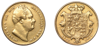 William IV (1830-1837), Sovereign, 1832, second bust (Hill 17; S 3829B). Removed from a mount, fine	 £800-£1,000