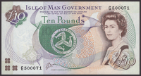 Isle of Man Government, J.Cashen, £10, ND (1998), serial number G500071, uncirculated, first prefix for type, and a...
