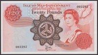 Isle of Man Government, W.Dawson, Millennium Issue, £20, 1979, serial number 003292, some handling and corner...