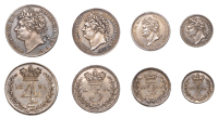 George IV (1820-1830), Maundy set, 1829 (ESC 2455; S 3816) [4]. Extremely fine, or near so, toned 	 £90-£120