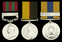 Three: Private D. Miller, Seaforth Highlanders

India General Service 1895-1902, 1 clasp, Relief of Chitral 1895,...