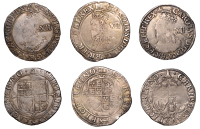 Charles I, Tower mint, Shillings (3), Gp D, type 3, mm. portcullis, bust 4, 5.79g/2h(SCBI Brooker 481; N 2223; S...