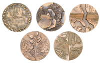 Miscellaneous, FINLAND, Finncell, 1968, a bronze medal by Aimo Tukiainen, celebrating Finnish industry, 70mm,...