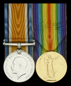 Pair: Gunner V. S. Cann, Bermuda Contingent, Royal Garrison Artillery

British War and Victory Medals (1012 Gnr....