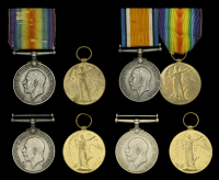 Pair: Private T. Davidson, Northumberland Fusiliers, later Special Brigade, Royal Engineers
British War and Victory...