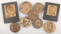 Miscellaneous, Artistic and Musical Interest; Frederic Chopin, undated, a bronze plaque by F. Stiasny, 86 x 108mm;...