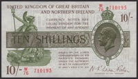 Treasury Series, Warren Fisher, 10 Shillings, 25 July 1927, serial number W/76 710195, a lovely original extremely...