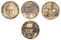 Miscellaneous, Musical Interest; Ludwig van Beethoven, 1970, a bronze medal by Aglane, 75mm, 285.71g; Carl Orff,...