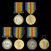 Pair: Private R. Williams, Royal Welsh Fusiliers, who was killed in action on the second day of the German Spring...