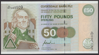 Clydesdale Bank PLC, £50, 22 March 1996, serial number A/AV 005509, Goodwin signature, uncirculated
PMS CL 62a,...