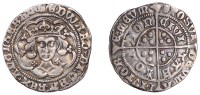 Edward IV (First reign, 1461-1470), Light coinage, Groat, class Vd, London, mm. rose, quatrefoils by neck, fleurs on...