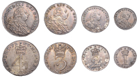 George III (1760-1820), Pre-1816 issues, Maundy Set, 1800 (ESC 2421; S 3764) [4]. Nearly extremely fine, toned 	...