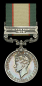India General Service 1936-39, 1 clasp, North West Frontier 1936-37 (5497139 Pte. A. Carpenter. Hamps. R.) extremely...