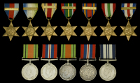 1939-45 Star, 1 copy clasp, Battle of Britain; Atlantic Star, 1 copy clasp, Air Crew Europe; Africa Star, 1 copy...