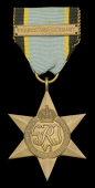 Air Crew Europe Star, 1 clasp, France and Germany (Flight Lieutenant E. Shiers R.A.F.) privately impressed naming,...