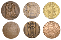 France, Automobile Club de l’Ouest, 1933, a bronze medal by M. Delannoy, 78mm, 230.66g; Ordre des Veterinaires,...