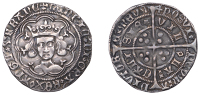Henry VI (First reign, 1422-1461), Rosette Mascle issue, Groat, Calais, mm. crosses IIIa/V, mascle after rex,...