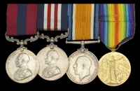 A Great War Western Front D.C.M., M.M. group of four awarded to Private Samuel Barnes, 2/10th Battalion, Manchester...