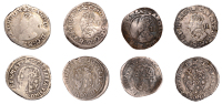 Charles I (1625-1649), Tower mint, Halfgroats (4), all Gp D [type 3.2-5], mm. portcullis, fourth bust, inner circle...