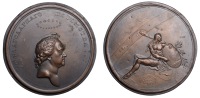 Russia, Centennial of the Founding of St. Petersburg, 1803, a bronze medal after C. Leberecht, bust of Peter the...