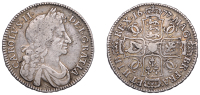 Charles II (1660-1685), Halfcrown, 1677, fourth bust, edge vicesimo nono (ESC 475; S 3367). Toned, very fine	...