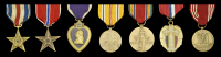 United States of America, Silver Star, unnamed as issued, with riband bar and lapel device, housed in a...