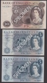 Bank of England, John B. Page, £1 (4), 1970, prefixes Z27H, W55M, HS66, and MU18, £5 (2), 1971, prefixes 70E and...