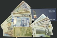 Ireland, a group comprising Provincial Bank of Ireland, £5, 1972, and a Franklin mint specimen set £1, £5, and...