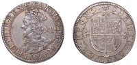 Charles I (1625-1649), Briot’s Second Milled issue, Shilling, mm. anchor (flukes to right), signed b both sides,...