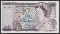 Bank of England, John B. Page, £20, 1970, prefix C15, £10 (2), 20 February 1975, prefixes E37 and M08, £5 (3), 11...