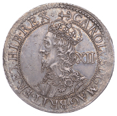 Charles I (1625-1649), Briot’s Second Milled issue, Shilling, mm. anchor (flukes to right), dies unsigned, front...