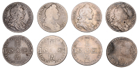 William III, Crowns (4), 1695, 1696 (3) (ESC 990, 995; S 3470) [4]. Fair to fine	 £120-£150