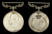 Specimen Medal: Queensland Meritorious Service Medal, E.VII.R., the edge stamped ‘Specimen’, extremely fine and...