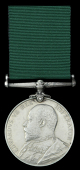 Colonial Auxiliary Forces Long Service Medal, E.VII.R. (Color Sgt. T. Sanford 48th Regt. Infantry.) nearly extremely...