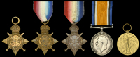 1914-15 Star (3) (12032 Pte. H. Dunford. Devon R.; 13421 Pte. A. Dunford. Dorset: R.; S-4887 Pte. A. Dunford....