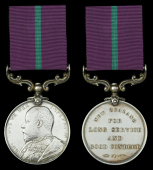 New Zealand L.S. & G.C., E.VII.R. (Sergt. T. White, N.Z.M.R.) officially impressed naming, good very fine and rare	...