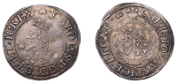 Charles I (1625-1649), Aberystwyth mint, Groat, mm. book, large bust, rev. plume without bands, 1.99g/11h (Morr....