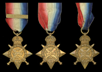 1914 Star, with copy clasp (8760 Pte. F. Hart. 2/Bord: R.); 1914 Star (2) (98827 Gnr: W. Bennett. R.F.A.; 8508 Pte....