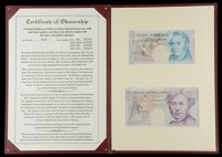 Debden Presentation Folders, Graham E. A. Kentfield, £5, £10, £20, and £50, 1993, serial numbers R01 501663,...