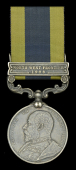 India General Service 1908-35, 1 clasp, North West Frontier 1908 (304 Lce. Naik Nathoo 29th. Mule Corps.) nearly...