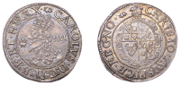 Charles I (1625-1649), Aberystwyth mint, Groat, mm. book, large bust, no stop after carolvs, rev. plume without...